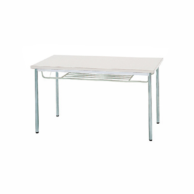 MTS-N1275ITW テーブル(硬質エッジ) 幅1200×奥行750mm 棚付き ホワイト MTS-N1275ITW