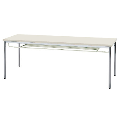 MTS-N1860ITG テーブル(硬質エッジ) 幅1800×奥行600mm 棚付き ニューグレー MTS-N1860ITG