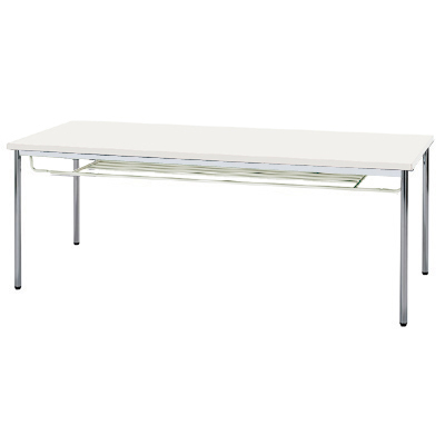 MTS-N1875ITW テーブル(硬質エッジ) 幅1800×奥行750mm 棚付き ホワイト MTS-N1875ITW