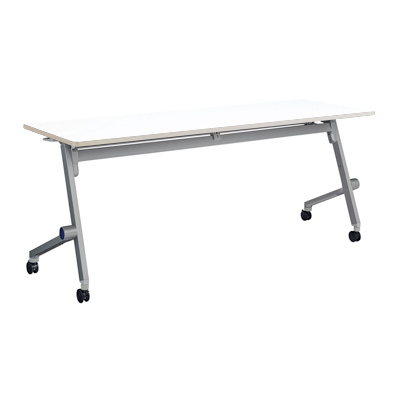 QL-1860R-W フラップテーブル(幕板なし) 幅1800×奥行600×高さ720mm ホワイト QL-1860R-W